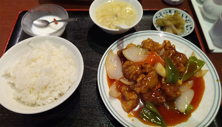 酢豚定食(850円)