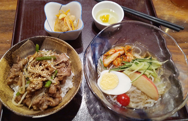 盛岡冷麺&牛スタミナ丼定食(1,000円)